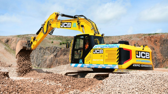 JCB entwickelt Bagger mit Wasserstoffantrieb