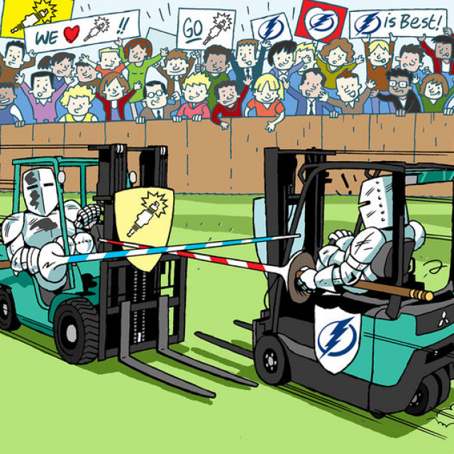 Krieg der Stapler: Elektrik vs. Diesel/Gas