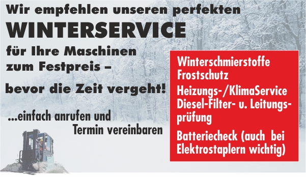 Winterservice von Industriemaschinen Tecklenborg